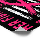 Borstkanker Haar gevecht is mijn gevecht Ik Draag  Poster (Hoek)