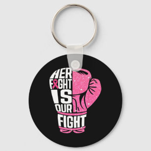 Borstkanker Haar gevecht is onze bokshandschoenen Sleutelhanger