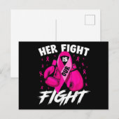 Borstkanker Haar strijd is onze strijd tegen borst Briefkaart (Voorkant / Achterkant)