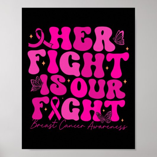Borstkanker Haar strijd is onze strijd tegen borst Poster (Voorkant)
