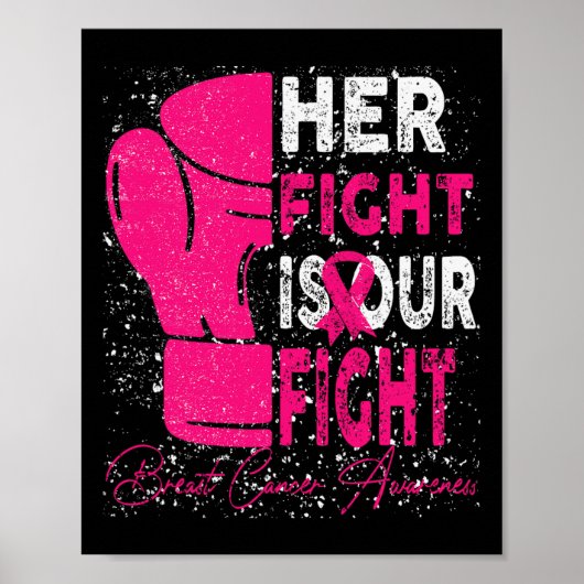 Borstkanker Haar strijd is onze strijd tegen borst Poster (Voorkant)