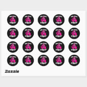 Borstkanker Haar strijd is onze strijd tegen borst Ronde Sticker (Vel)