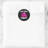 Borstkanker Haar strijd is onze strijd tegen borst Ronde Sticker (Tas)