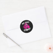 Borstkanker Haar strijd is onze strijd tegen borst Ronde Sticker (Envelop)