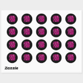 Borstkanker Haar strijd is onze strijd tegen borst Ronde Sticker (Vel)