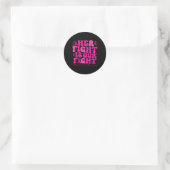 Borstkanker Haar strijd is onze strijd tegen borst Ronde Sticker (Tas)