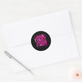 Borstkanker Haar strijd is onze strijd tegen borst Ronde Sticker (Envelop)