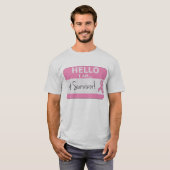 Borstkanker Hallo ik overlevende ben T-shirt (Voorkant volledig)