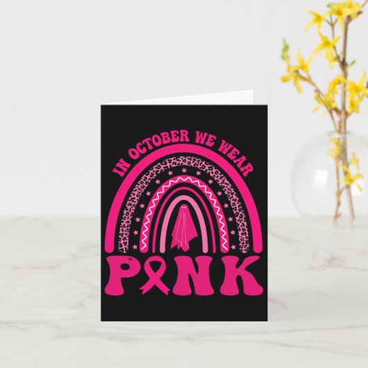 Borstkanker Halloween 1 Kaart (Gele Bloem)