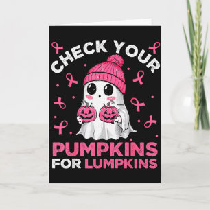 Borstkanker Halloween Boo Geest Controleer Je Pomp Kaart