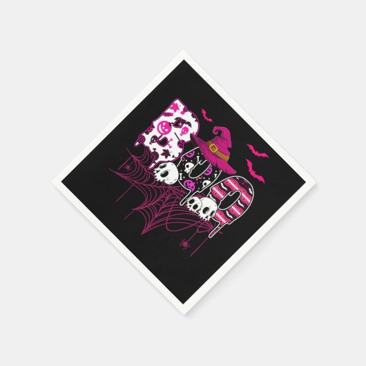 Borstkanker Halloween Costume Boo met heks Pet Servet (Hoek)