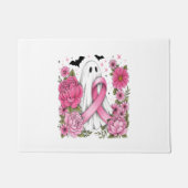 Borstkanker Halloween Ghost Boho Deurmat (Voorkant)