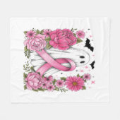 Borstkanker Halloween Ghost Boho Fleece Deken (Voorkant (Horizontaal))