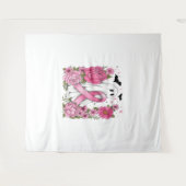 Borstkanker Halloween Ghost Boho Wandkleed (Voorkant (horizontaal))