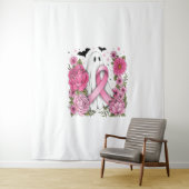 Borstkanker Halloween Ghost Boho Wandkleed (In situ)