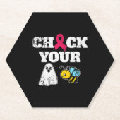 Borstkanker Halloween Kartonnen Onderzetters (Voorkant)