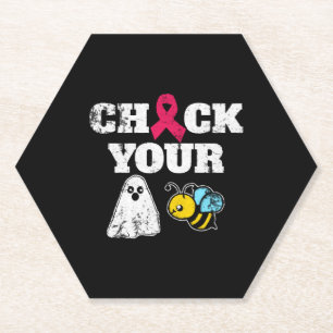 Borstkanker Halloween Kartonnen Onderzetters