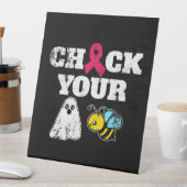 Borstkanker Halloween Reclamebord Met Voetstuk (Insitu)