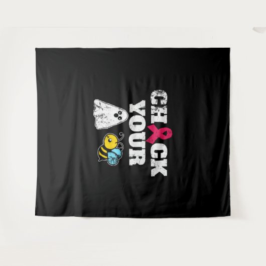 Borstkanker Halloween Wandkleed (Voorkant (horizontaal))