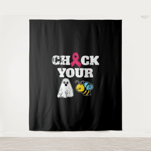 Borstkanker Halloween Wandkleed (Voorkant)