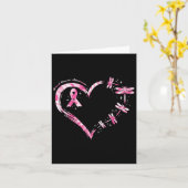 Borstkanker Hart Dragonflies Bewustzijn Vrouwen KI Kaart (Gele Bloem)