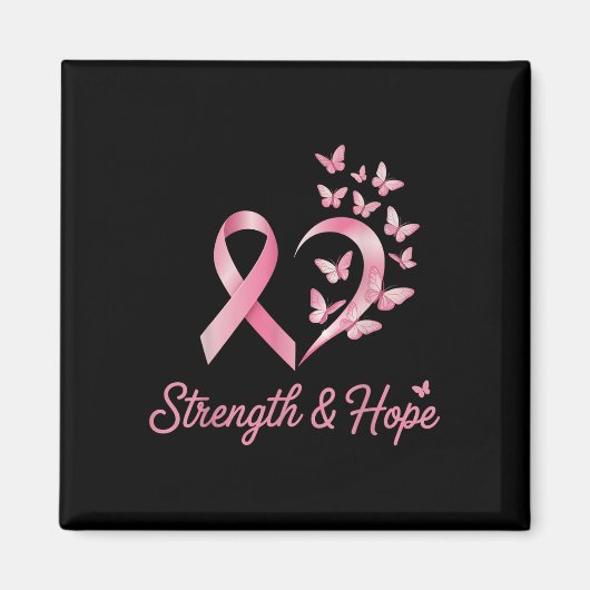 Borstkanker Hart Vlinder's Bewustzijn Vrouwen Magneet (Voorkant)