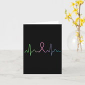 Borstkanker Heartbeat Awareness Survivor Gift Kaart (Gele Bloem)