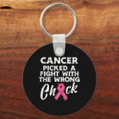 Borstkanker heeft een foute griezeligheid ontdekt sleutelhanger (Voorkant)