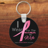 Borstkanker Hero - vrouw Sleutelhanger (Voorkant)