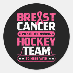 Borstkanker Hockey Team Roze Bewustheid Klont Pa Ronde Sticker