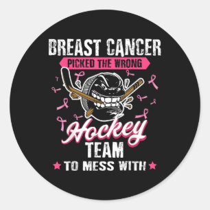 Borstkanker Hockey Team Roze Bewustheid Klont Pa Ronde Sticker