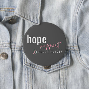 Borstkanker. Hoop op ondersteuning. Buttons