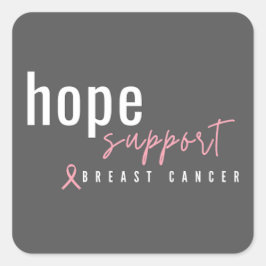 Borstkanker. Hoop op ondersteuning. Stickers en la