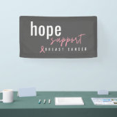 Borstkanker. Hoop. Steun. Banner (Beurs)
