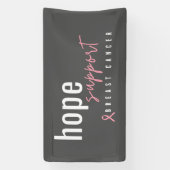 Borstkanker. Hoop. Steun. Banner (Verticaal)