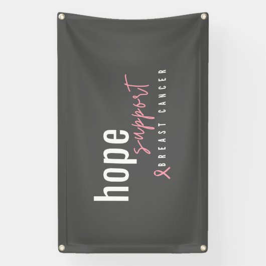 borstkanker hoop steun Banner Outdoor Sign (Verticaal)