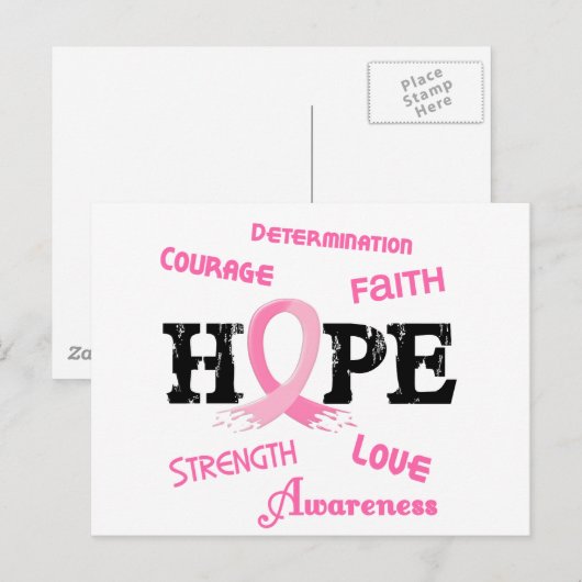 Borstkanker HOPE 7.1 Briefkaart (Voorkant / Achterkant)