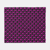 Borstkanker Hot Pink lintpatroon Fleece Deken (Voorkant (Horizontaal))