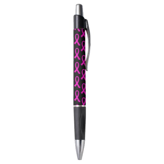 Borstkanker Hot Pink lintpatroon Pen (Achterkant (Verticaal))