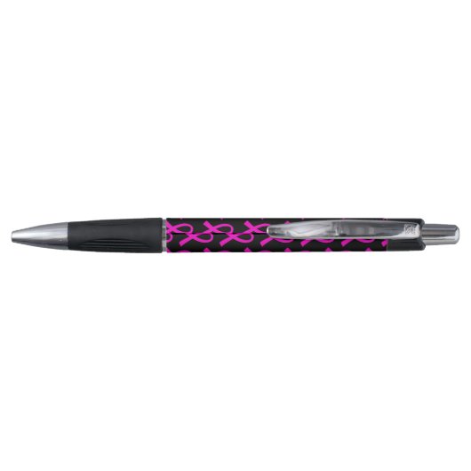 Borstkanker Hot Pink lintpatroon Pen (Achterkant)