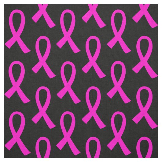 Borstkanker Hot Pink lintpatroon Stof (Swatch)