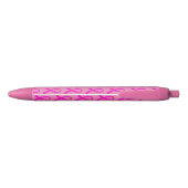 Borstkanker Hot Pink lintpatroon Zwarte Inkt Pen (Achterkant)