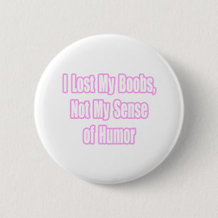 Borstkanker Humor Ronde Button 5,7 Cm
