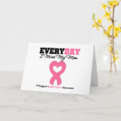 Borstkanker-Iedere dag mis ik mijn moeder Kaart (Gele Bloem)