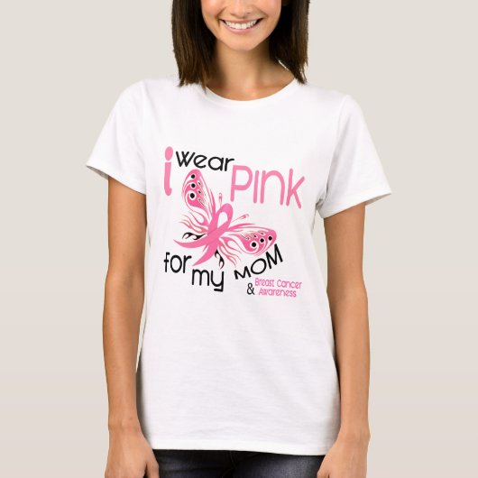 Borstkanker Ik DRAAG PINK VOOR MIJN MOM 45 T-shirt (Voorkant)