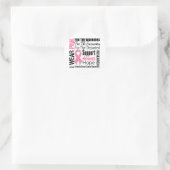 Borstkanker Ik Draag roze lintTRIBUTE Ronde Sticker (Tas)