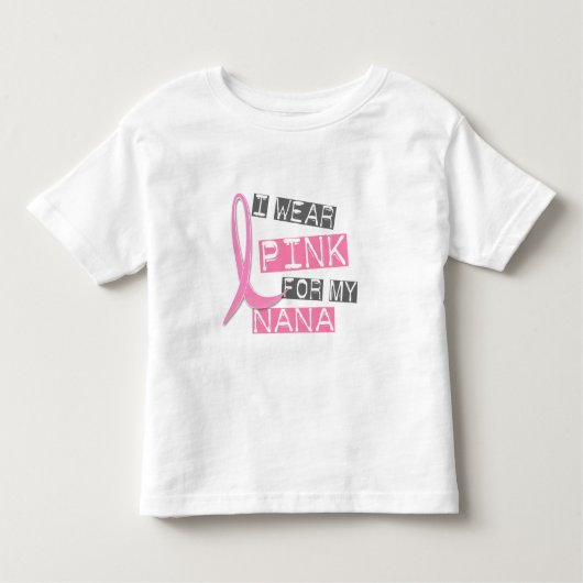 Borstkanker Ik Draag roze voor mijn Nana 37 Kinder Shirts (Voorkant)