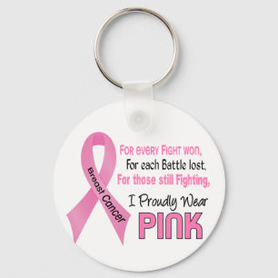 Borstkanker Ik Draag Trots Roze 1 Sleutelhanger