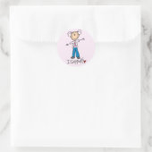 Borstkanker Ik steun T-shirts en geschenken Ronde Sticker (Tas)