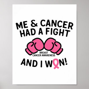 Borstkanker Ik won Borstkanker Overlevende Onderst Poster